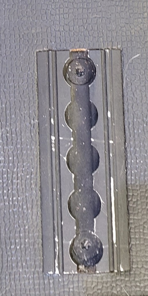 Floor track for attachments.