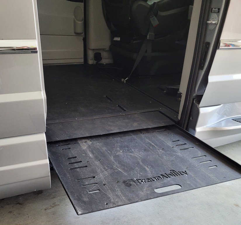 Side if floor ramp extending.